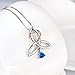 DAOCHONG 925 Sterling Silver Good Luck Irish Triangle Celtic Knot Heart Vintage Pendant Necklace, Box Chain 18