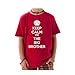 So Relative! Keep Calm I'm The Big Brother Baby-Boys & Kids T-Shirt (Red, Youth Small (6-8)