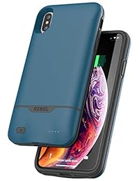 Carcasa para iPhone XS MAX   Funda protectora de carga con reserva de energía inteligente extendida (azul rebelde)