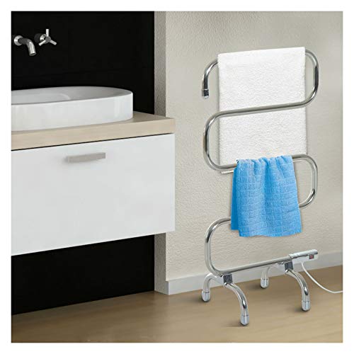 Electric Heated Towel Warmer Freestanding 5 Bars Stainless Steel Dryer Rail Rack