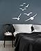 Flying Birds Wall Decals, Vinyl Stickers for Dorm, Nursery, Office, Kids Room, Bedroom, Living Room - Modern Home Decor Y20 (White)