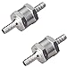 Excelvan 2 Packs 6MM/0.24Inch 1/4” Chrome Aluminium Fuel Non-return One Way Check Valve Oil Petrol Diesel Marine Water