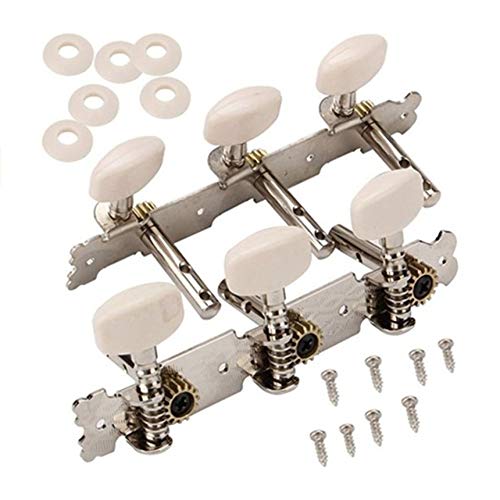 Tuning Pegs Machine Heads Tuners Tip for Classical Guitar Button Tuning Keys silver