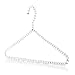 HANGERWORLD Pack of 6 Premium Metal Elegant Clothes Hangers Covered in Pearl Beads - 15.7 Inches