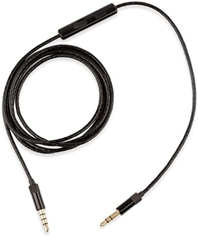 Reytid Audio Cable for Goldring NS1000 Expedition Noise Cancelling Headphones w/ In-Line Remote (Microphone &amp; Volume Control) - Replacement Aux Lead - iPhone Android Samsung PC MAC Wire …