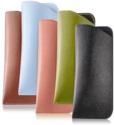 HEXXEE Amzboen Pack Soft Eyeglass Case, Leather Pocket Glasses
