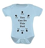 You Can Do This Dad - Funny Christmas Gift for New Dads Cute Baby Bodysuit Newborn Light Blue