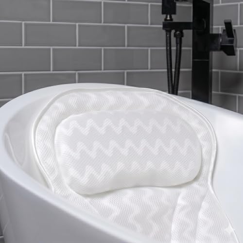 Bath Pillow Bathtub Pillow Back Neck Support Pillow, Spa Cushion for Tub,
