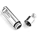 JOVIVI Vintage Polished Stainless Steel Clear Acrylic Open Container Tube Pendant Chain Necklace Valentine's Day