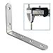 Alise 4mm Thick Shelf Brackets,Floating Shelves Bracket Heavy Duty L Brackets Corner Brace for Walls Wood Board,6X4 Inch Stainless Steel Brackets for Shelves,Brushed Nickel 4 Pcs