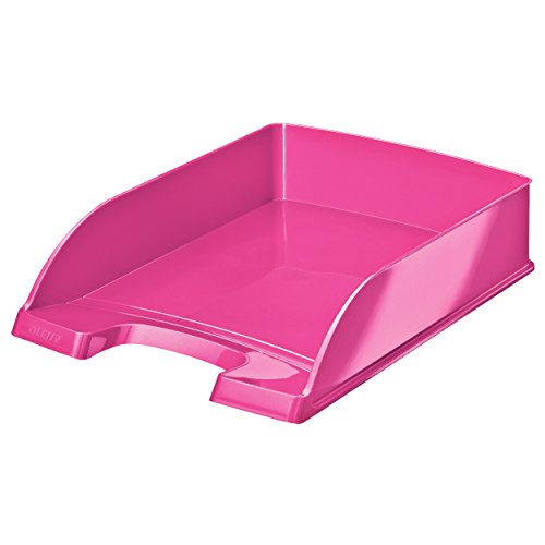 Leitz WOW Plus 5226 Letter Tray Plastic - Metallic Pink