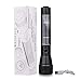 Solar Flashlight, PowerGreen Solar Rechargeable LED Torchlight with USB for Outdoor Sports(Black)