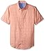 IZOD Men's Big and Tall Short-Sleeve Dockside Chambray Windowpane Shirt