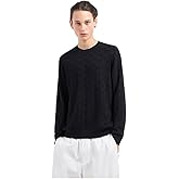 Armani Exchange Mens Pullover Sweater with All Over Debossed Logo