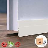 IDEALCRAFT Door Draft Stopper, Under Door Seal Strip, Energy Efficient Door Weather Stripping,Suitable for Gap Under 1 Inch, 2" Width x 39" Length, White