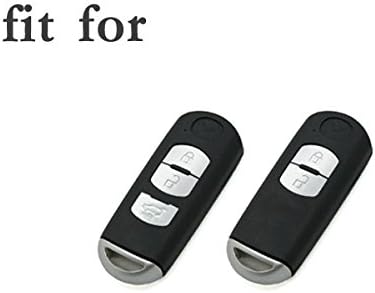 BROVACS Paint Metallic Colour Shell Cover ABS Hard Case Holder Compatible with MAZDA Smart Remote Key Fob SV0531 Black - Image 3