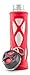 Zulu Atlas Glass Water Bottle with Flip Lid, Pink, 20 oz