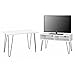 Ameriwood Home Owen Retro Computer Desk, White/Black