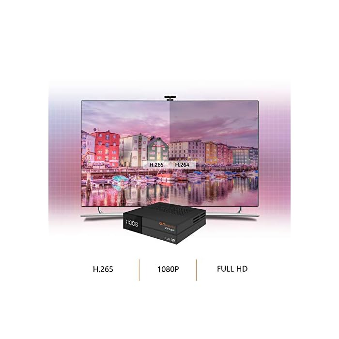 GT MEDIA V9 Super DVB-S2 Decodificador Satélite Receptor de TV Digital H.265 HD 1080P FTA Soporte CC CAM New CAM Youtube PVR Ready PowerVu Clave Biss, Wi-fi Incorporado - Imagen 5