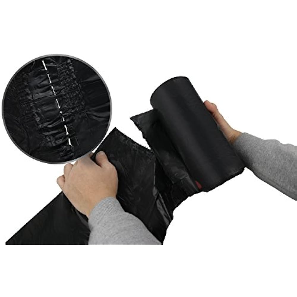 8 Gallon Drawstring Trash Bags, Black, 110 Counts Health " Personal