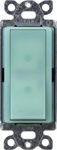 Lutron SC-1PS-SG Diva 15-Amp, 120-Volt to 277-Volt Single-pole Switch in Sea Glass