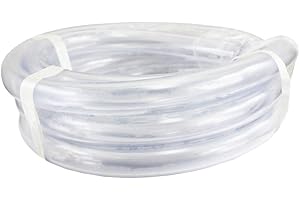 Duda Energy LPpvc050-010ft 10' x 1/2" ID Low Pressure Clear Flexible PVC Tubing Heavy Duty UV Chemical Resistant Vinyl Hose W