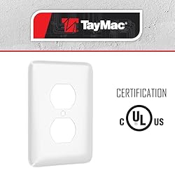 TayMac WMW-D Metallic Wallplate, Maxi, White