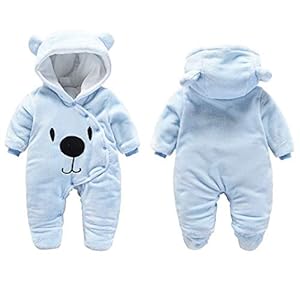 G-Kids Baby winter fleece overall jumpsuit pasgeboren meisje jongen schattige beer romper sneeuwpak outfits speelpak met…
