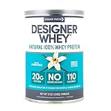 Designer Whey Premium Natural 100% Whey Protein, French Vanilla, 12 Ounce