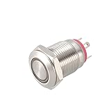 uxcell Momentary Metal Push Button Switch 12mm