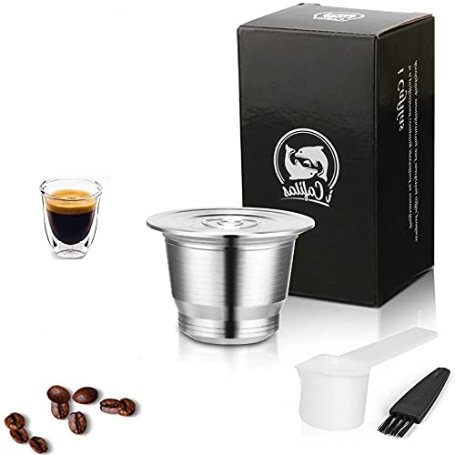 Reusable Nepresso Capsules - i Cafilas Stainless Steel Refillable Pods for Nepresso Machines (Capsule (Ordinary Version))