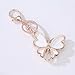 Kissweet Gold Rhinestone Butterfly Keychain For Car Key Ring Purse Bag Pendant Charms (Butterfly-2)