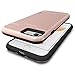 CoverON SecureCard Series Designed for Apple iPhone SE 2022 / SE 2020 / iPhone 8/7 Case, Credit Card Holder Kickstand Hybrid Phone Cover - Rose Gold