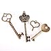 KeyZone Wholesale 69 Pieces Large Antique Bronze Vintage Skeleton Mixed Key Charms Necklace Pendant for DIY Jewelry Making