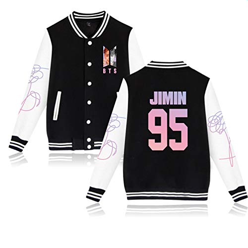 Aopostall Kpop Jimin Baseball Jacket Unisex Uniform Love Yourself Sweatshirt Sweater Coat