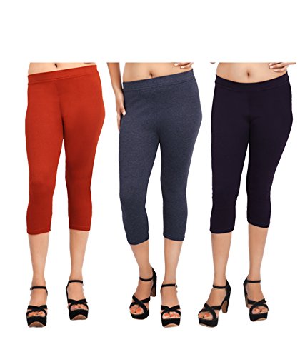 comix cotton lycra fabric women capri combo set of 3(combo3-2030-cp-7)