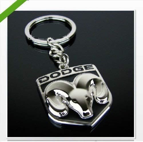 Makarine Dodge logo METAL KEYCHAIN KEY RING Caravan Caliber Journey Viper Ram JCUV Neon