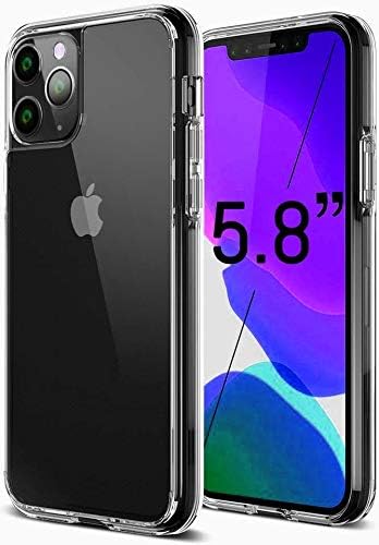 QcasePro | Compatible with iPhone 11 Pro Case, Clear case, 5.8 Inch | Shockproof Clear Case | Protection Soft Scratch-Resistant TPU for iPhone 11 Pro (2019)
