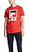 Fila Men's Stacked Tee Shirt, Chinese Red, Small