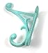 Set of 6 Rustic Aqua Old School, Cast Iron, Shabby Chic Vintage Wall Mounted Hooks, Excellent for Coats, Bags, Hats, Towels, Curtain Rod's, Scarf's and More by Ashes to Beauty