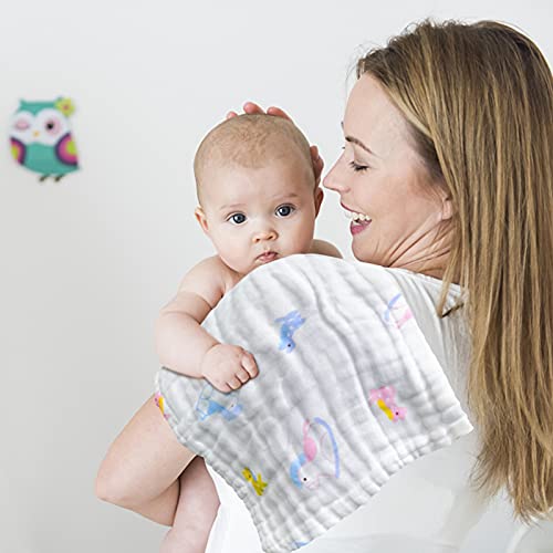 Muslin Baby Burp Cloths 6 Pack Premium Cotton Burping Rags for Newborn Ultra Soft and Absorbent Unisex Spit Up Rags for Boys and Girls Perfect Baby Registry Gift 20\'\' X 10\'\'