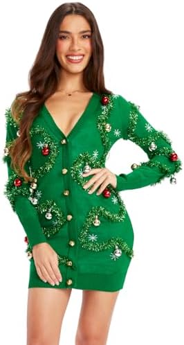 Amazon.com: Women Christmas Tree Dress Sleeveless Sequin Layered Tulle Tutu  Green Dress Christmas Xmas Tree Costume : Clothing, Shoes & Jewelry