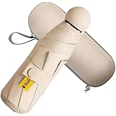 Mini Travel Umbrella for Purse With Case, UV Protection for Sun, Lightweight Small Umbrella for Backpack,Tiny Portable folding compact Umbrellas for Women Girls Boys