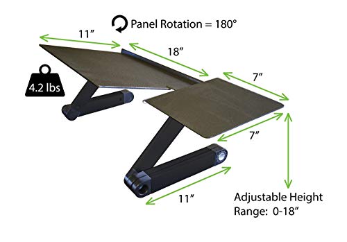 WorkEZ Keyboard and Mouse Tray ergonomic adjustable height angle negative tilt sit to stand up on-desk table-top desktop standing computer stand riser lift raise keyboards to standing height,black