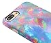 A-Focus Compatible with iPhone 7 Plus Case, iPhone 8 Plus Case Colorful, Frosted Slim Pink Blue Green Marble Series Anti-Finger Flexible TPU Case for iPhone 7 Plus 8 Plus 5.5 inch Matte Colorful
