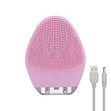 Sonic Electric Facial Cleansing Brush Waterproof Rechargeable Silicone Face Brush,1200 Brush Heads Deep Cleaning,Gentle Exfoliation And Face Massage By Vasrou