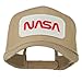e4Hats.com NASA Logo Embroidered Patched Mesh Back Cap - Khaki OSFM