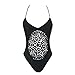 Zero City Women Swimsuit One-Piece Sexy Backless Monokini Bathing Suit Straps
