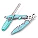 TC Joy Dog Nail Clippers and Trimmer - Nail File Set For Safe At Home Grooming - Razor Sharp Blades, Safety Lock & Non-Slip Handles - Ideal for Small Medium Large Breeds, Light Blue
