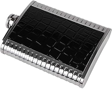 RIANZ Leather Wrapped Stainless Steel Whiskey Hip Flask, Alcoholic Beverage Holder (Assorted Colour, 230 ml)